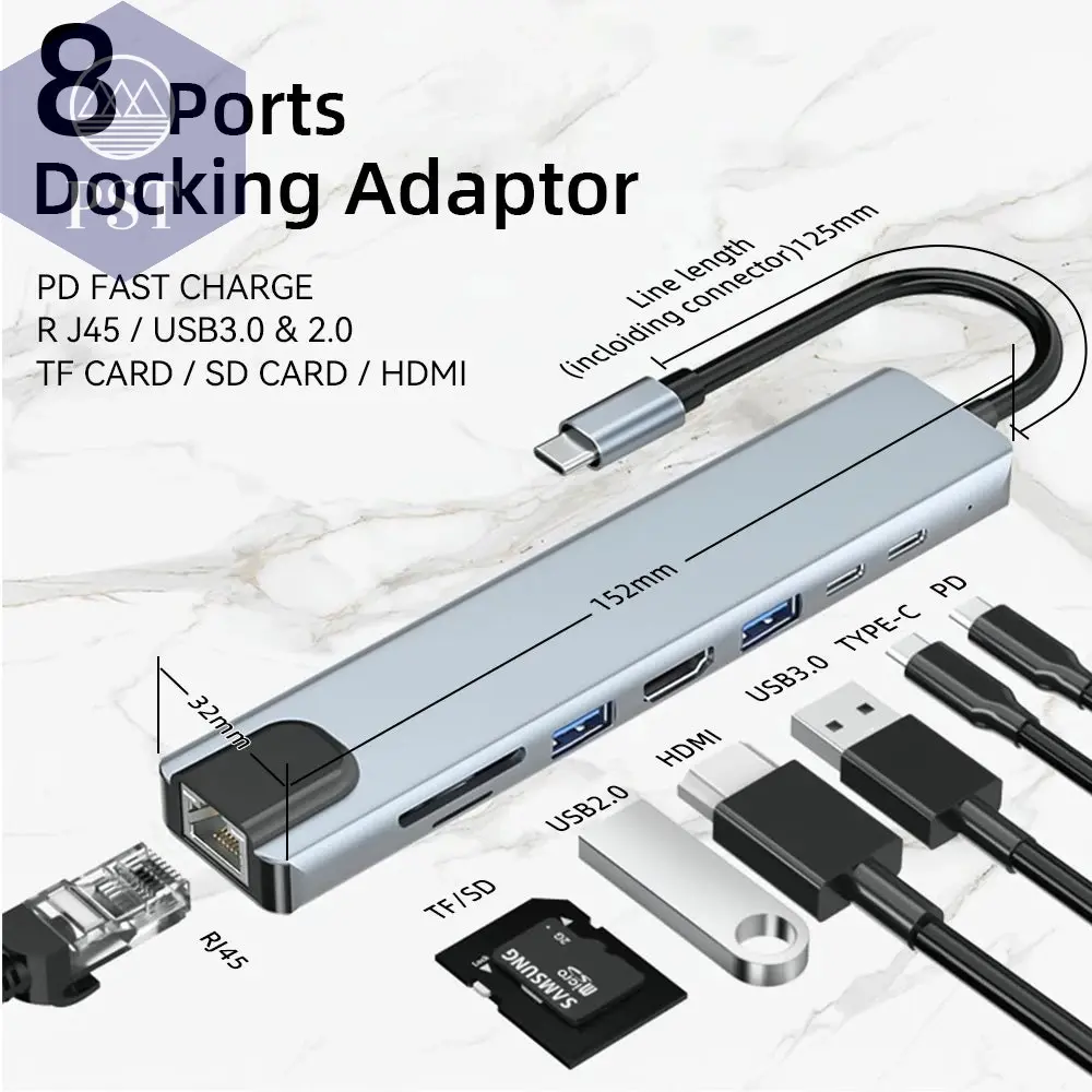 USB C Hub 100W PD 4K Dock