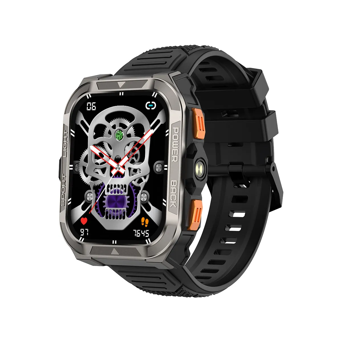 Blackview W80 Pro - Smartwatch GPS Outdoor 1,91 Zoll mit LED-Taschenlampe – 900 mAh Akku Militär Fitness Tracker IP68 Wasserdicht