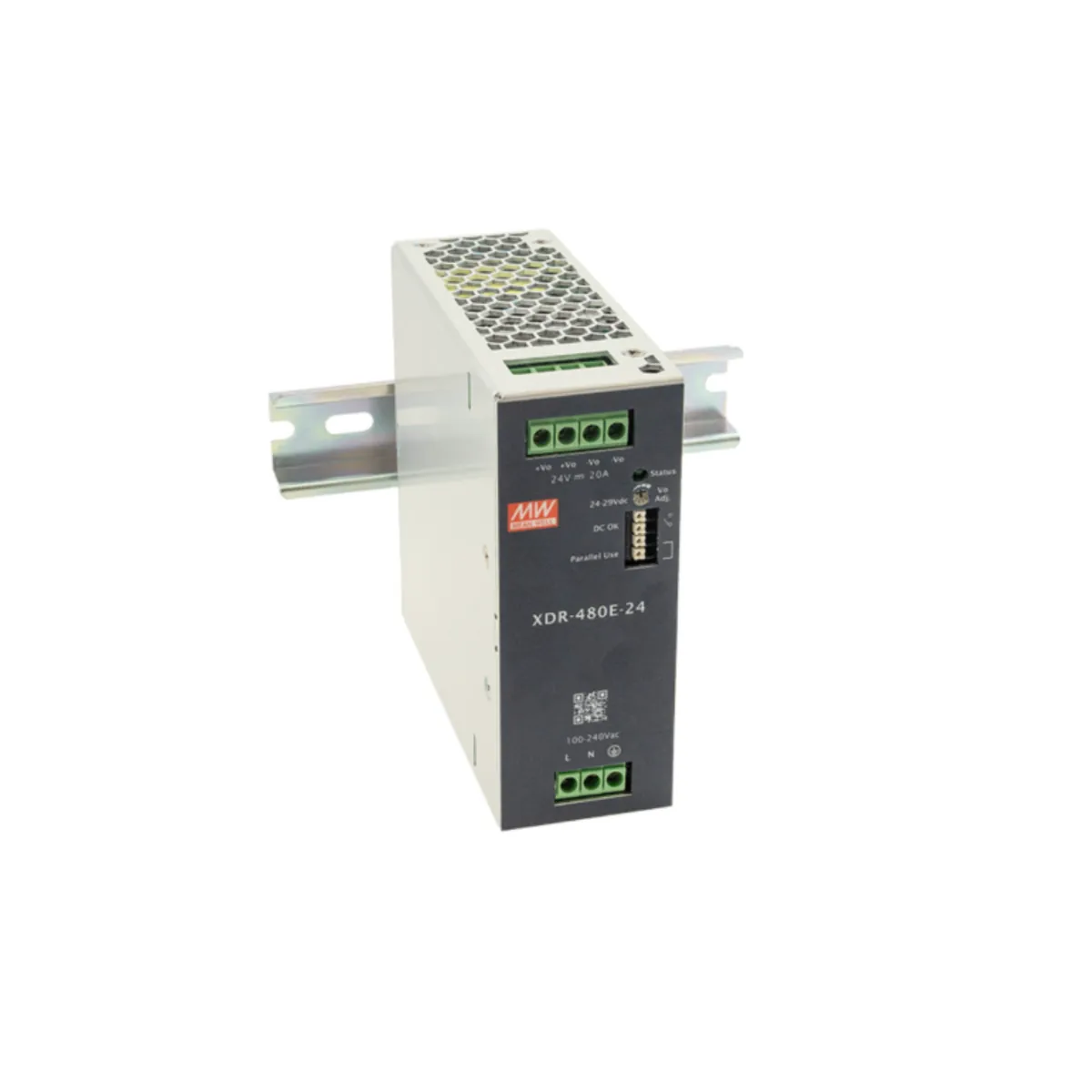 MeanWell XDR-480E-24 (480W/24V) AC/DC Industrienetzteil Hutschiene