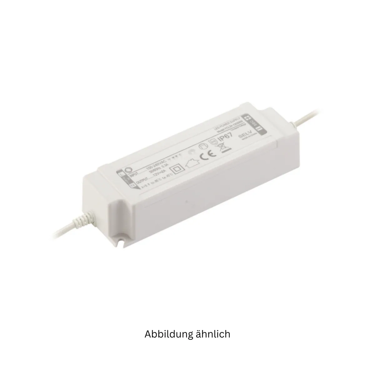 Yingjiao YCL24-1202000 (24W/12V/2A) AC/DC-LED-Netzteil IP67 (nicht dimmbar)