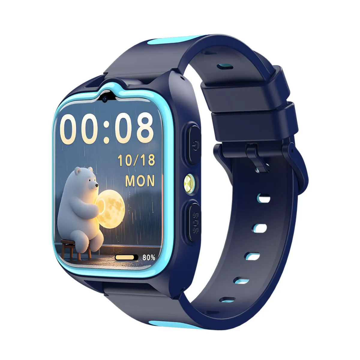 Blackview Z30 - Kinder Smartwatch 1,75 Zoll mit LED-Taschenlampe GPS 4G – Videoanruf WiFi LBS IA-Ortung SOS Schulmodus