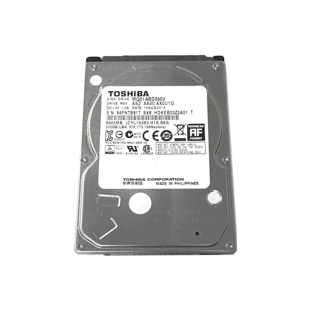 Toshiba 500GB Interne Festplatte MQ01ABD050V 2,5 Zoll HDD SATA2 5400RPM 8MB