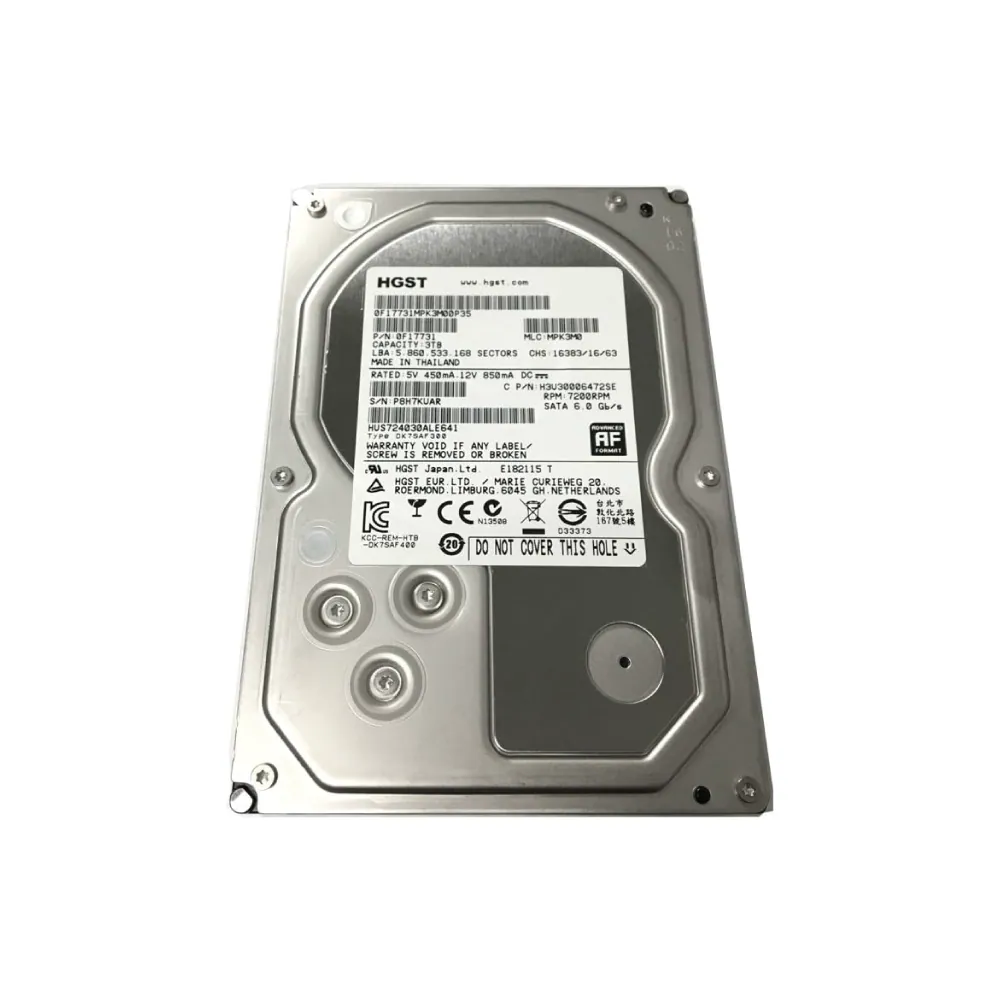 HGST Ultrastar 7K4000 3TB Interne Festplatte HUS724030ALE641 3,5 Zoll HDD SATA3