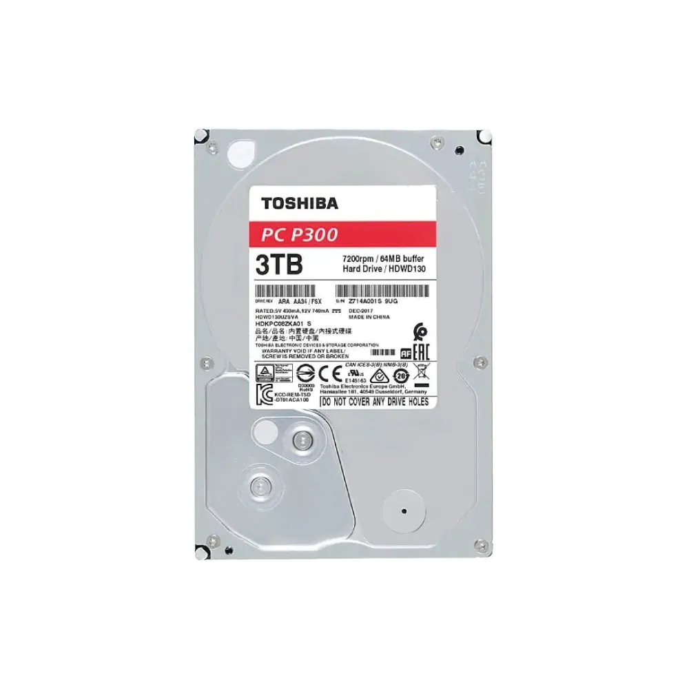 Toshiba P300 3TB Interne Festplatte HDKPC08ZKA01S 3,5 Zoll HDD SATA3 7200RPM