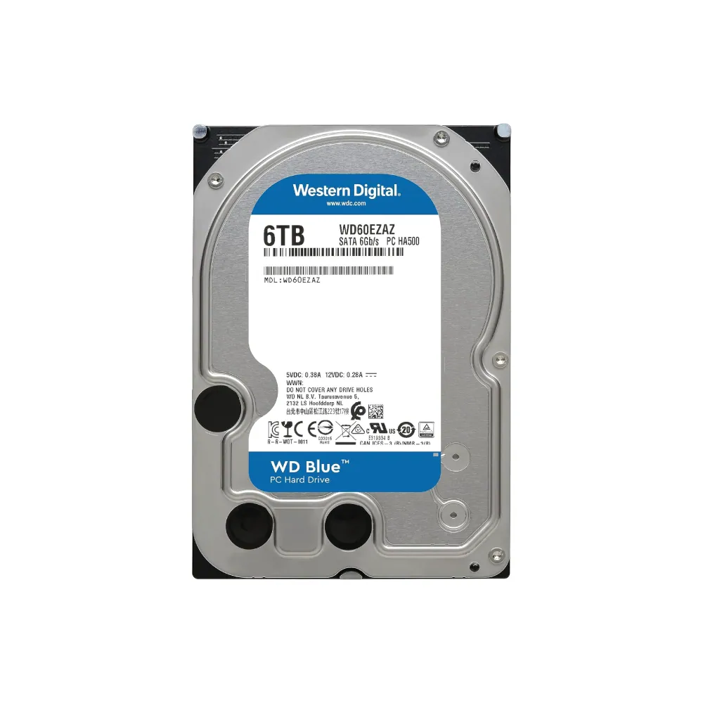 Western Digital Blue 6TB Interne Festplatte WD60EZAZ 3,5 Zoll HDD SATA3 5400RPM