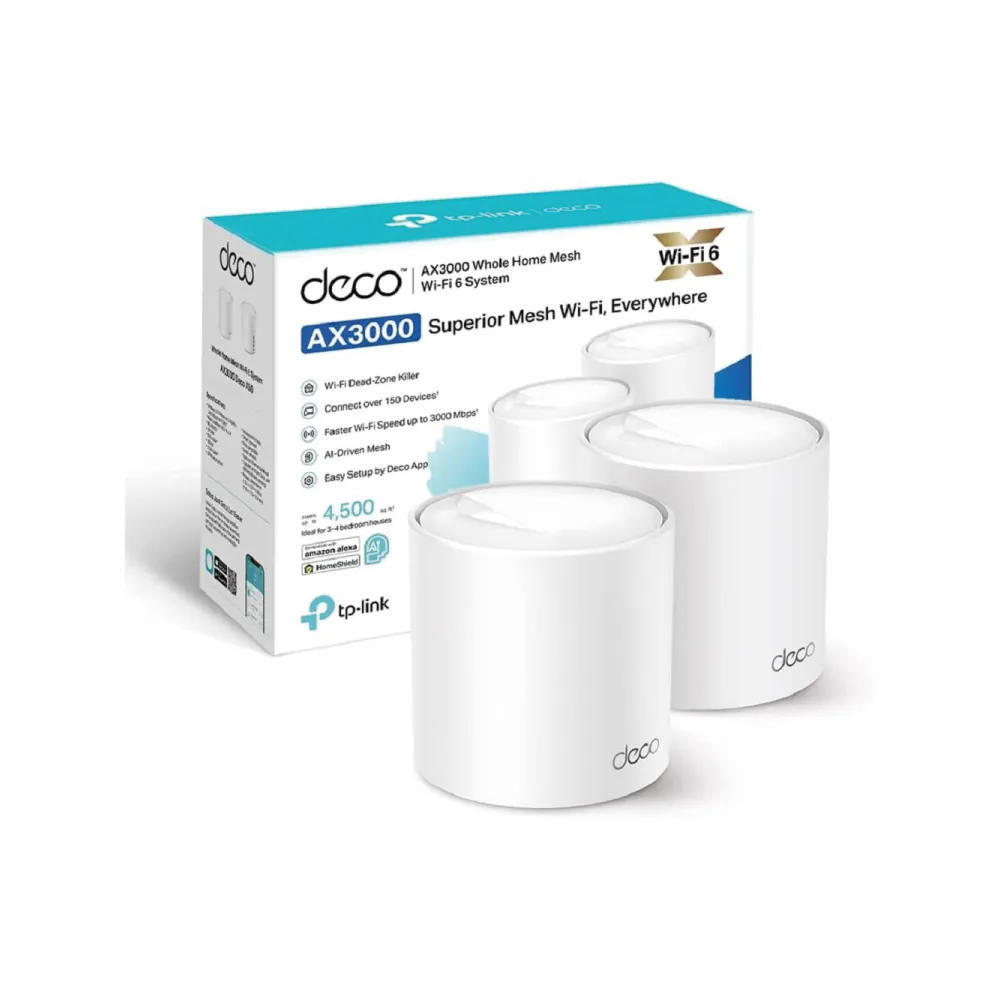 TP-Link Deco X50 Mesh WLAN Set (2er Pack) Wi-Fi 6 AX3000 Dual Band Router - weiß