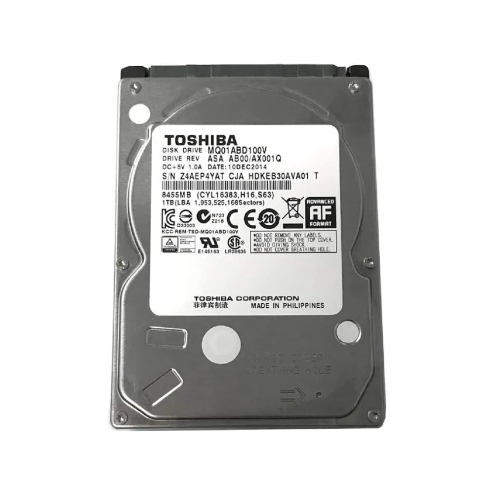 Toshiba 1TB Interne Festplatte MQ01ABD100V 2,5 Zoll HDD SATA2 5400RPM 8MB