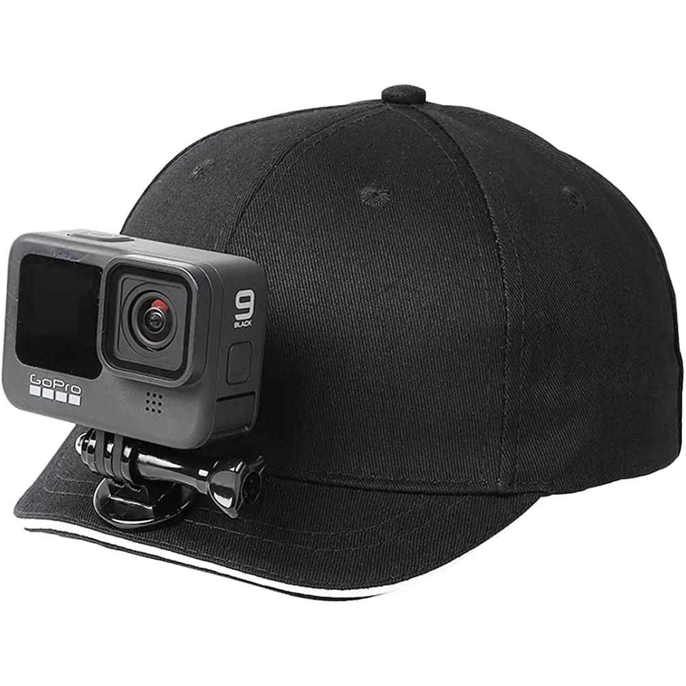 Action Camera Baseball Cap Mount Adjustable Head Strap Hat Mount for GoPro Hero 11/10/9/8/7/6/5 DJI OSMO Action Insta360 One R
