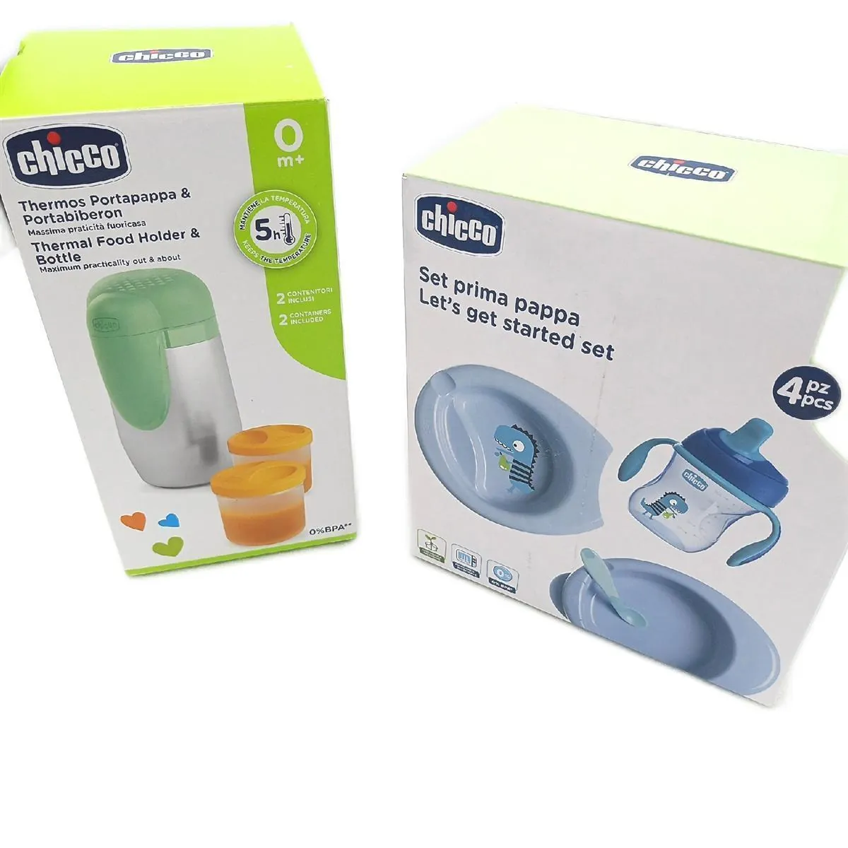 Chicco Baby Geschirr Set Babygeschirr Babybedarf Blau 6 Monate Essenszeit Training