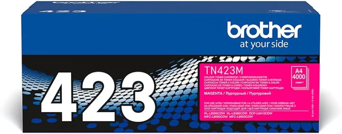 Brother TN-423M Tonerkartusche, Magenta, Einzelpackung, hohe Reichweite, enthält 1 x Tonerkartusche, Original Brother Verbrauchsmaterial