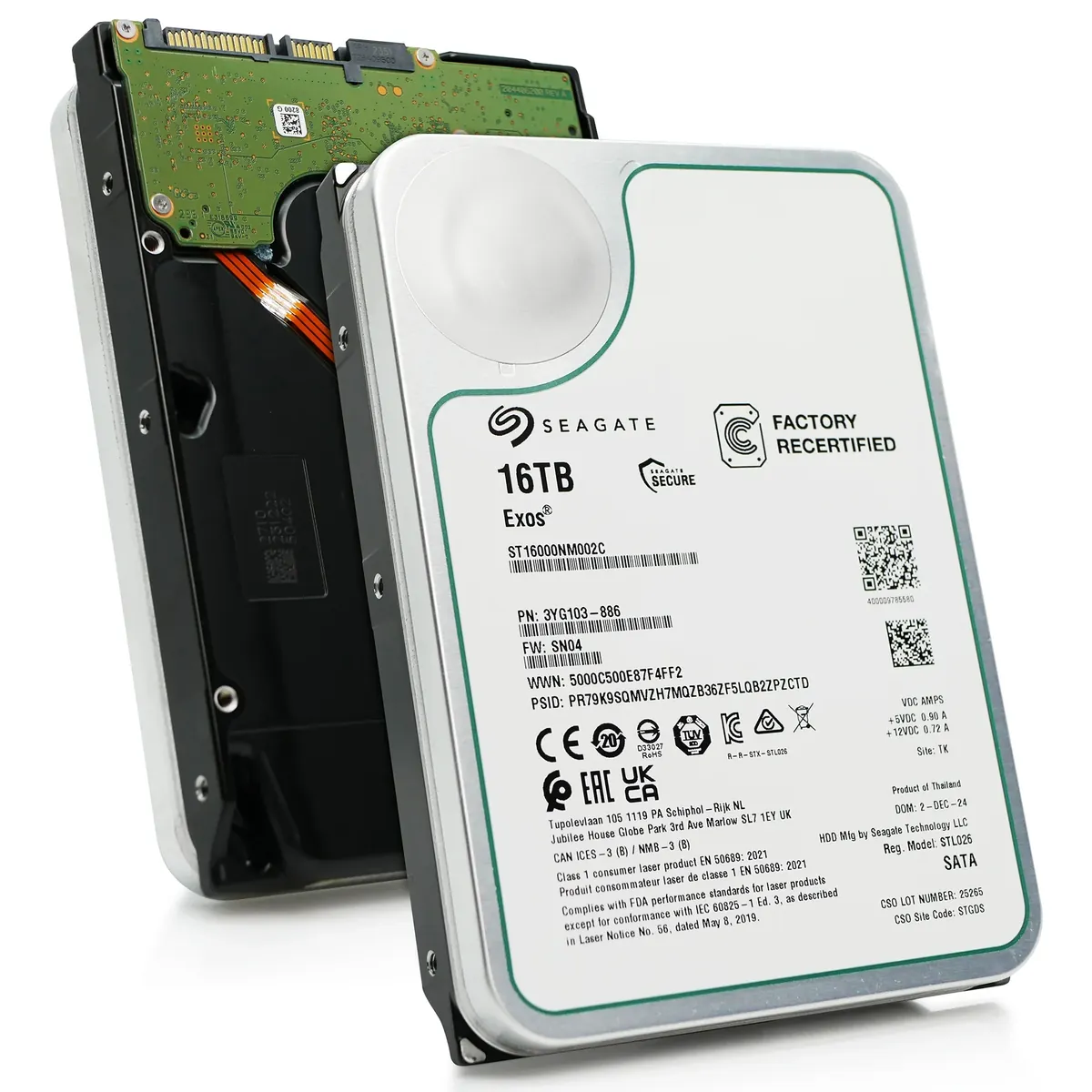 Seagate Exos X16 Enterprise 16TB Interne Festplatte ST16000NM002C 3,5 Zoll HDD