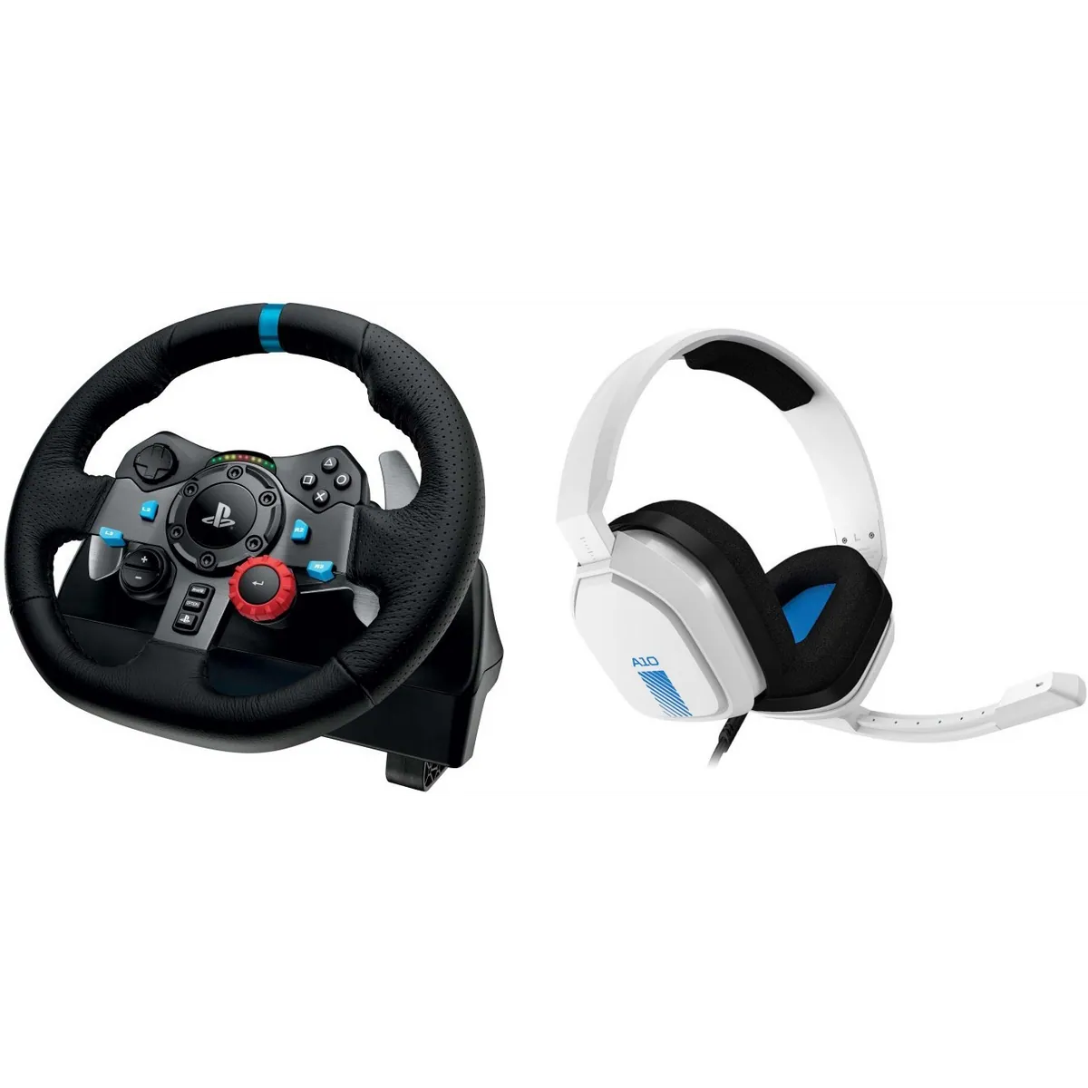 Logitech G29 Driving Force + Astro A10 Headset Bundle – PS5, PS4, PS3 & PC