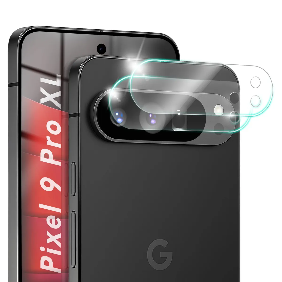 NALIA 2x Kameraschutzglas für Google Pixel 9 Pro XL – Linsenschutz 9H & Case-Friendly – FOCUS.X2 MAX (HD-Echtglas Transparent) – Marke aus Berlin