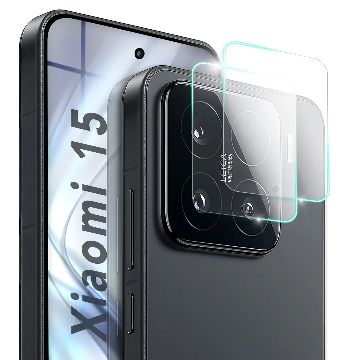 NALIA 2x Kameraschutzglas für Xiaomi 15 – Linsenschutz 9H & Case-Friendly – FOCUS.X2 MAX (HD-Echtglas Transparent) – Marke aus Berlin