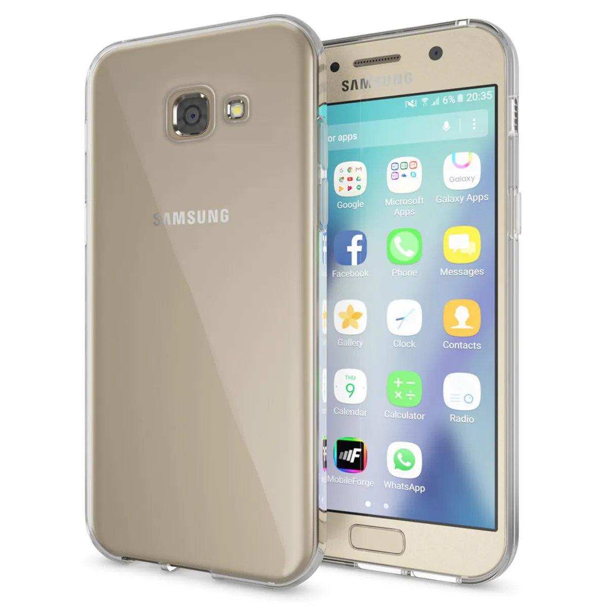 NALIA Transparente Silikonhülle für Samsung Galaxy A5 (2017) – Anti-Gelb & Rutschfest – GLAZE (Handyhülle Kristallklar, Schlank & Stoßfest) – Marke aus Berlin