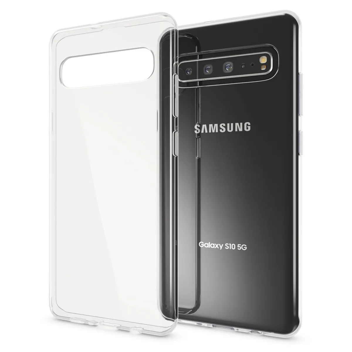NALIA Transparente Silikonhülle für Samsung Galaxy S10 5G – Anti-Gelb & Rutschfest – GLAZE (Handyhülle Kristallklar, Schlank & Stoßfest) – Marke aus Berlin