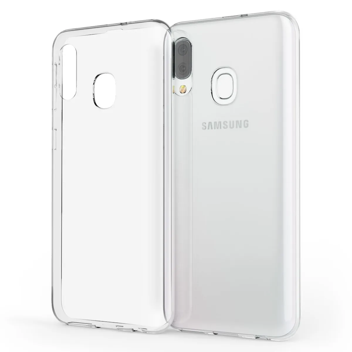 NALIA Handyhülle kompatibel mit Samsung Galaxy A20e Hülle, Dünne Durchsichtige Silikon Schutzhülle Phone Case Soft Cover, Ultra-Slim Bumper Gummi Handy-Tasche Skin Etui Schale Klar Weich - Transparent