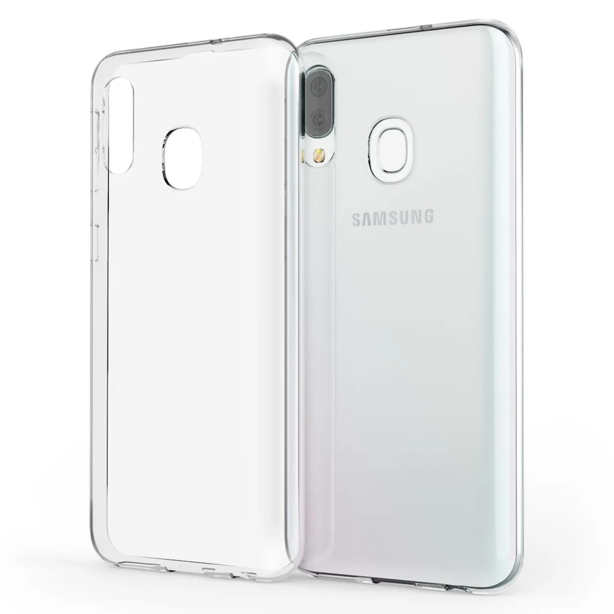NALIA Transparente Silikonhülle für Samsung Galaxy A40 – Anti-Gelb & Rutschfest – GLAZE (Handyhülle Kristallklar, Schlank & Stoßfest) – Marke aus Berlin