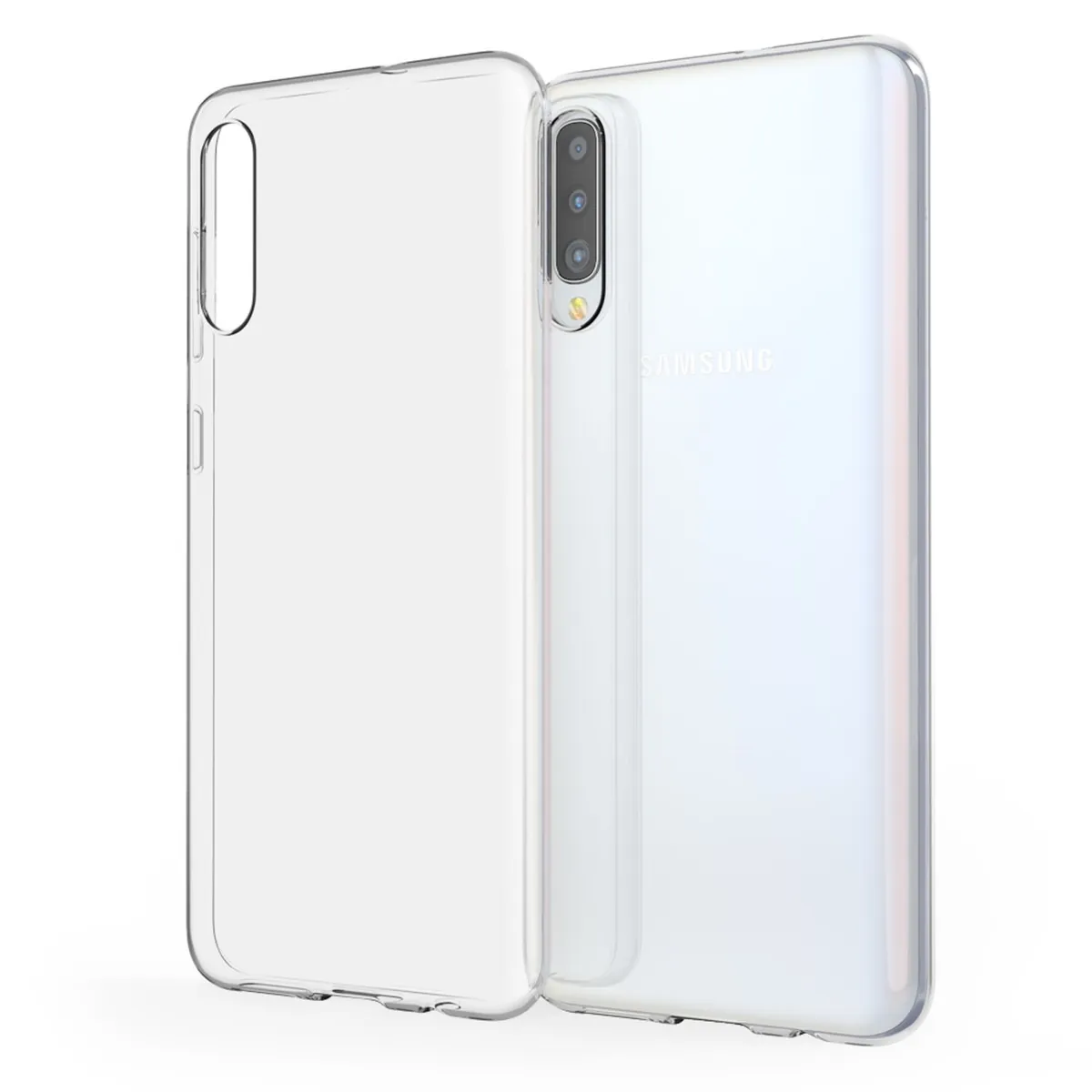 NALIA Transparente Silikonhülle für Samsung Galaxy A70 – Anti-Gelb & Rutschfest – GLAZE (Handyhülle Kristallklar, Schlank & Stoßfest) – Marke aus Berlin