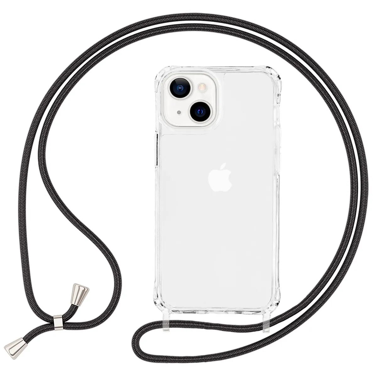 NALIA Handykette für iPhone 13 Mini – Transparentes Hybrid-Case & Band – HANGIT PRO (Anti-Gelb Rückseite & Verstellbar) – Marke aus Berlin