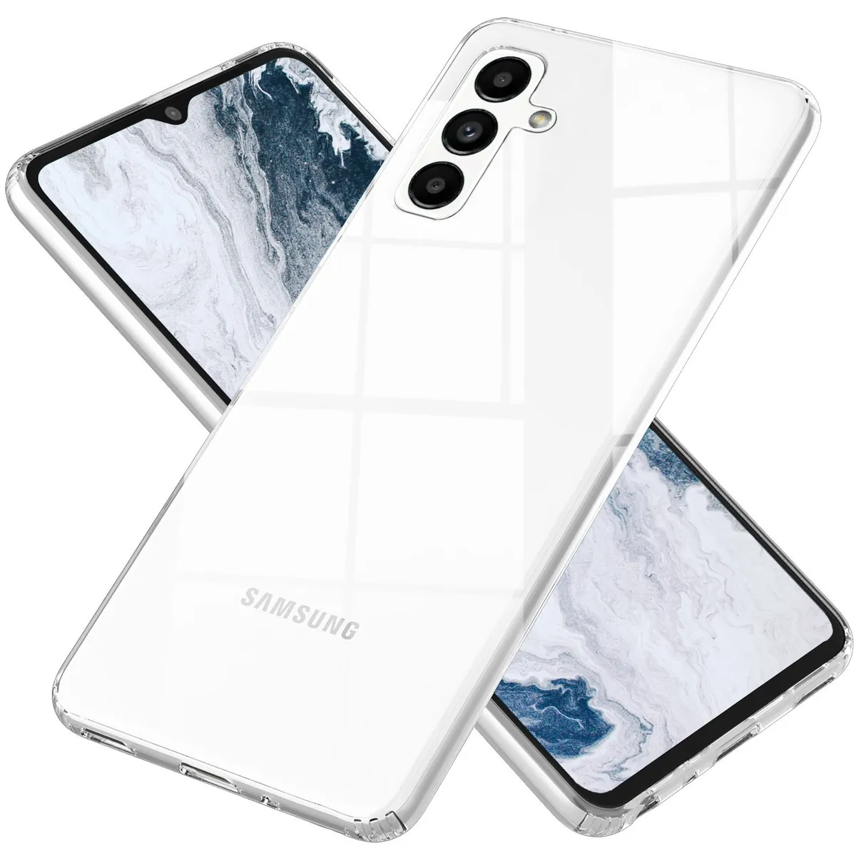 NALIA Transparente Hülle für Samsung Galaxy A13 5G – Harte Rückseite & Silikon Rand – IGNITE (Stoßfeste Handyhülle & Verstärkte Ecken) – Marke aus Berlin