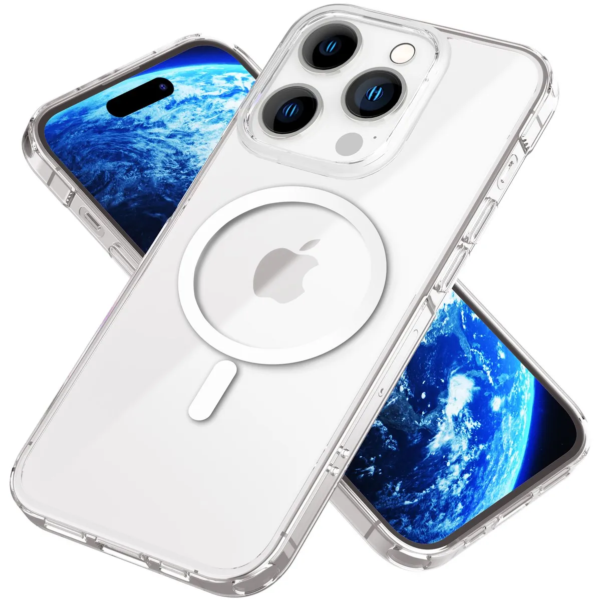 NALIA Transparentes Magnet Case für iPhone 14 Pro Max – MagPower System (MagSafe kompatibel) – LUMEX (Edle Glas-Optik, aber unzerbrechlich) – Marke aus Berlin