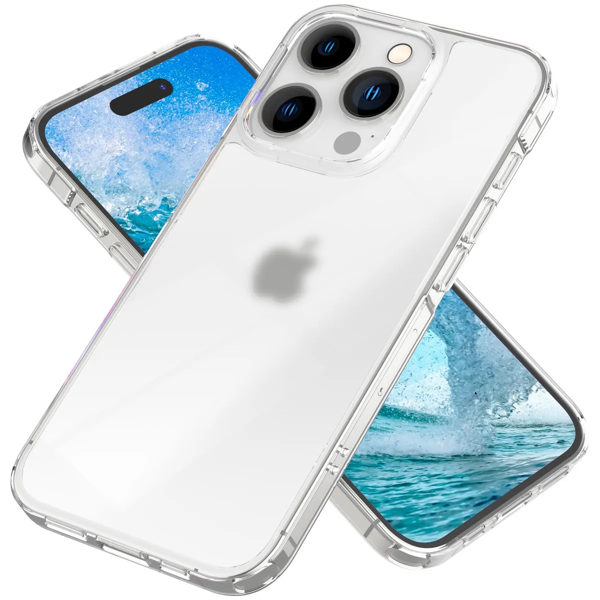NALIA Matt-Transparentes Case für iPhone 15 Pro – Milchglas-Optik & Anti-Fingerprint – NYTE (Stoßfest, Harte Rückseite & Silikon Bumper) – Marke aus Berlin