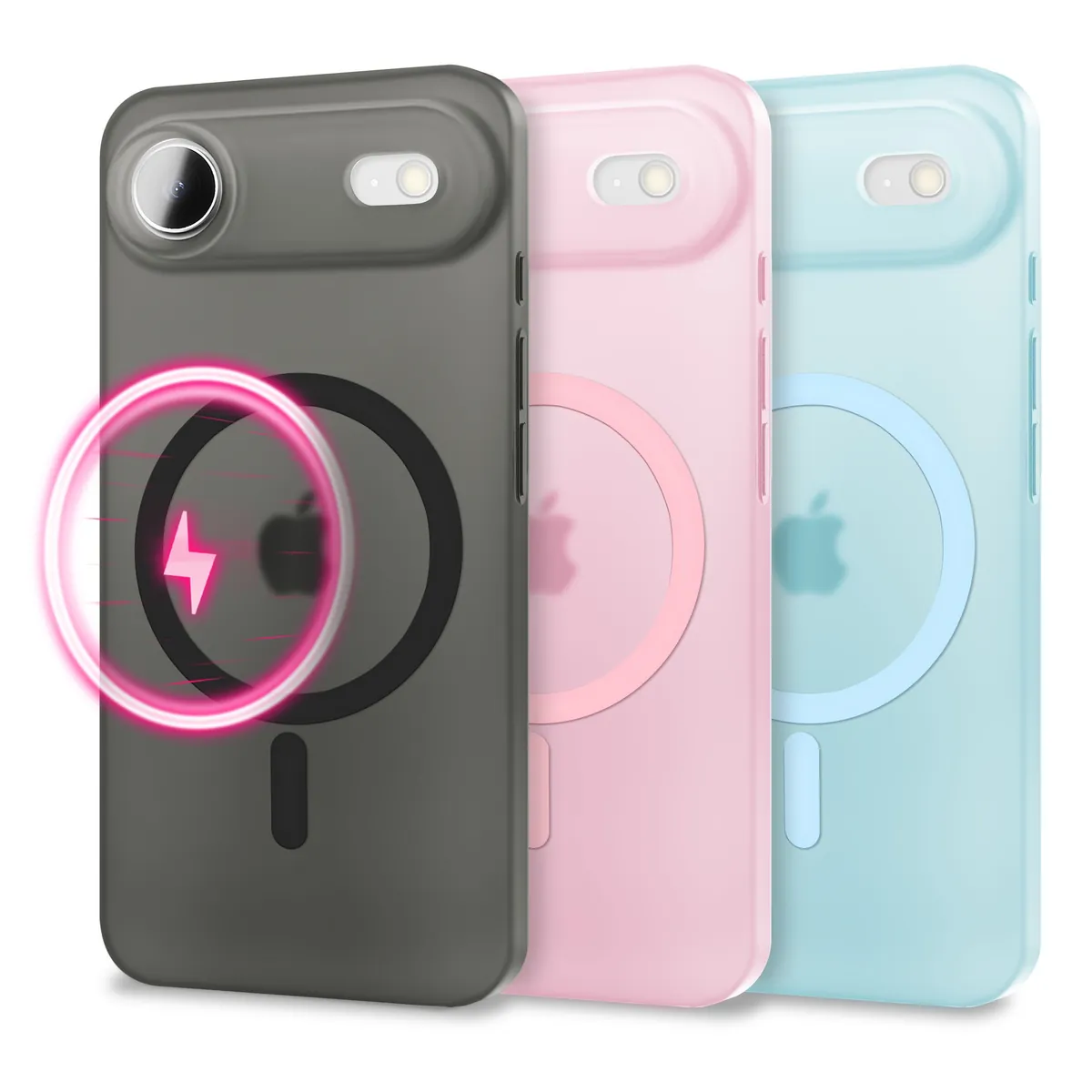 NALIA Ultra-Slim Hardcase für iPhone 17 Air – MagSafe kompatibel & 0.3mm Dünn – THINIX (Matte Semi-Transparente Hülle) – Marke aus Berlin
