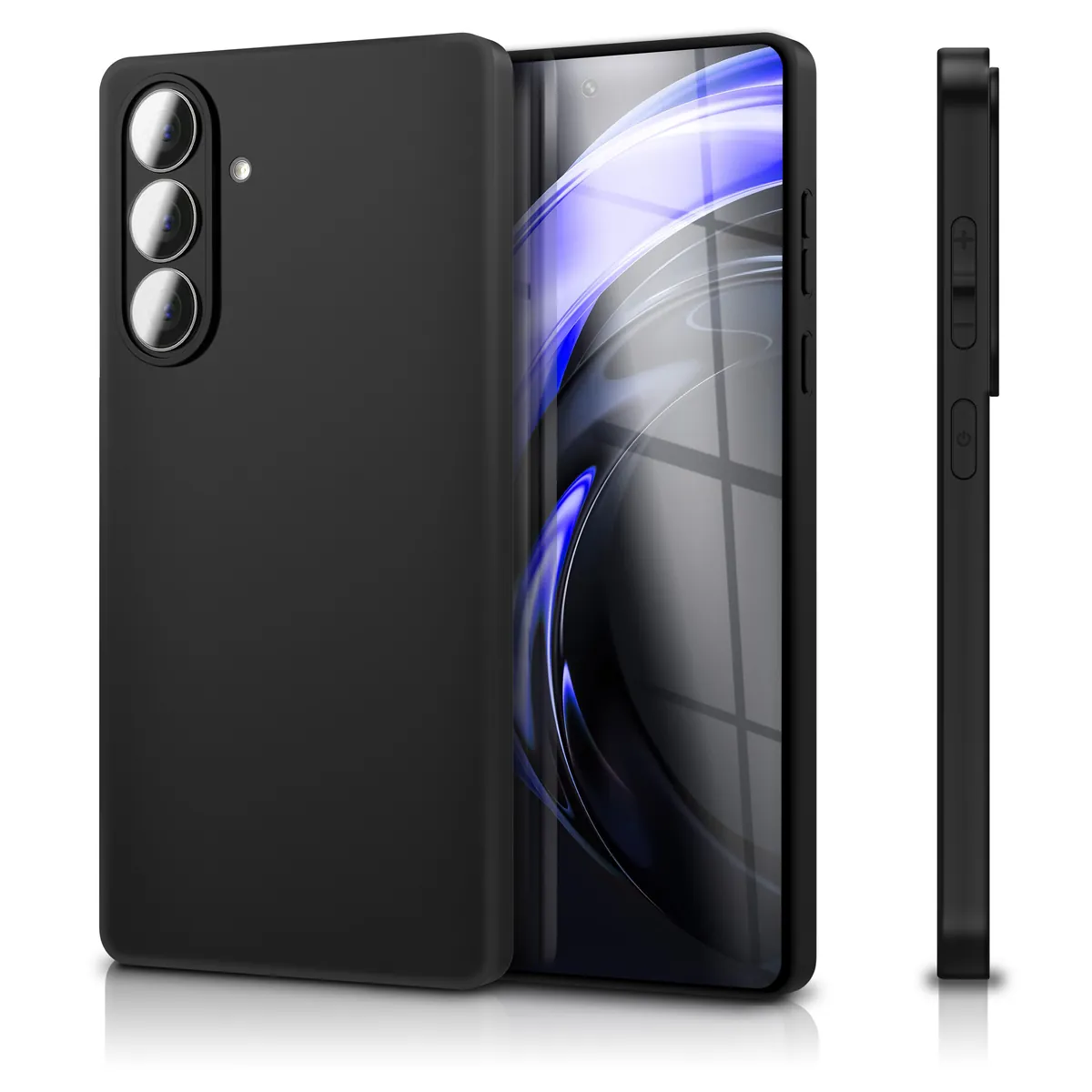 NALIA Matte Silikonhülle für Samsung Galaxy S26 – Slim, Schwarz & Rutschfest – STRIDER (Soft Case, Kameraschutz & Stoßfest) – Marke aus Berlin
