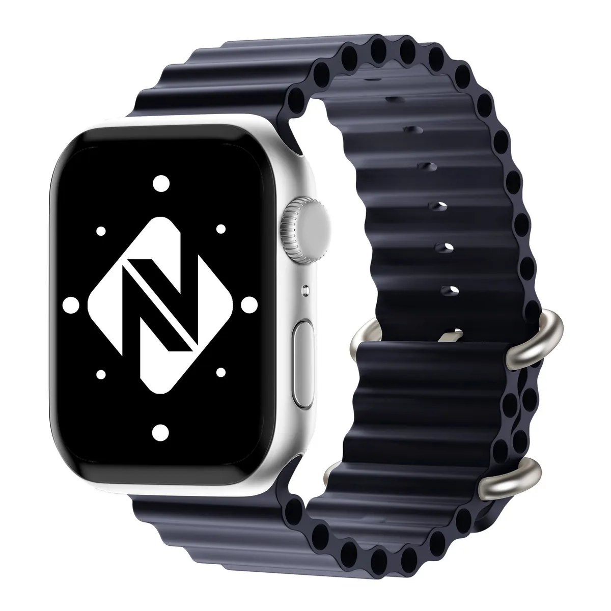 NALIA Smart Watch Armband OCEAN Style kompatibel mit Apple Watch SE & Series 8/7/6/5/4/3/2/1, 38mm 40mm 41mm, iWatch Sport Uhr Ersatzarmband Damen & Herren, Silikon Wasserfest
