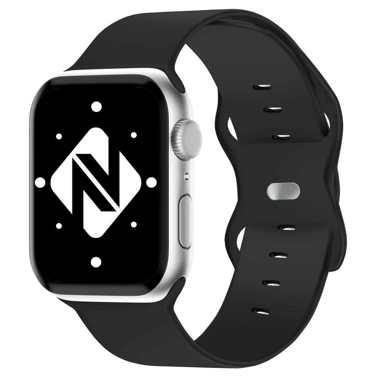 NALIA Silikon Smart-Watch Ersatzarmband kompatibel mit Apple Watch Armband Ultra/SE & Series 8/7/6/5/4/3/2/1, 42mm 44mm 45mm 49mm, iWatch Fitnessuhr Sportarmband Damen & Herren