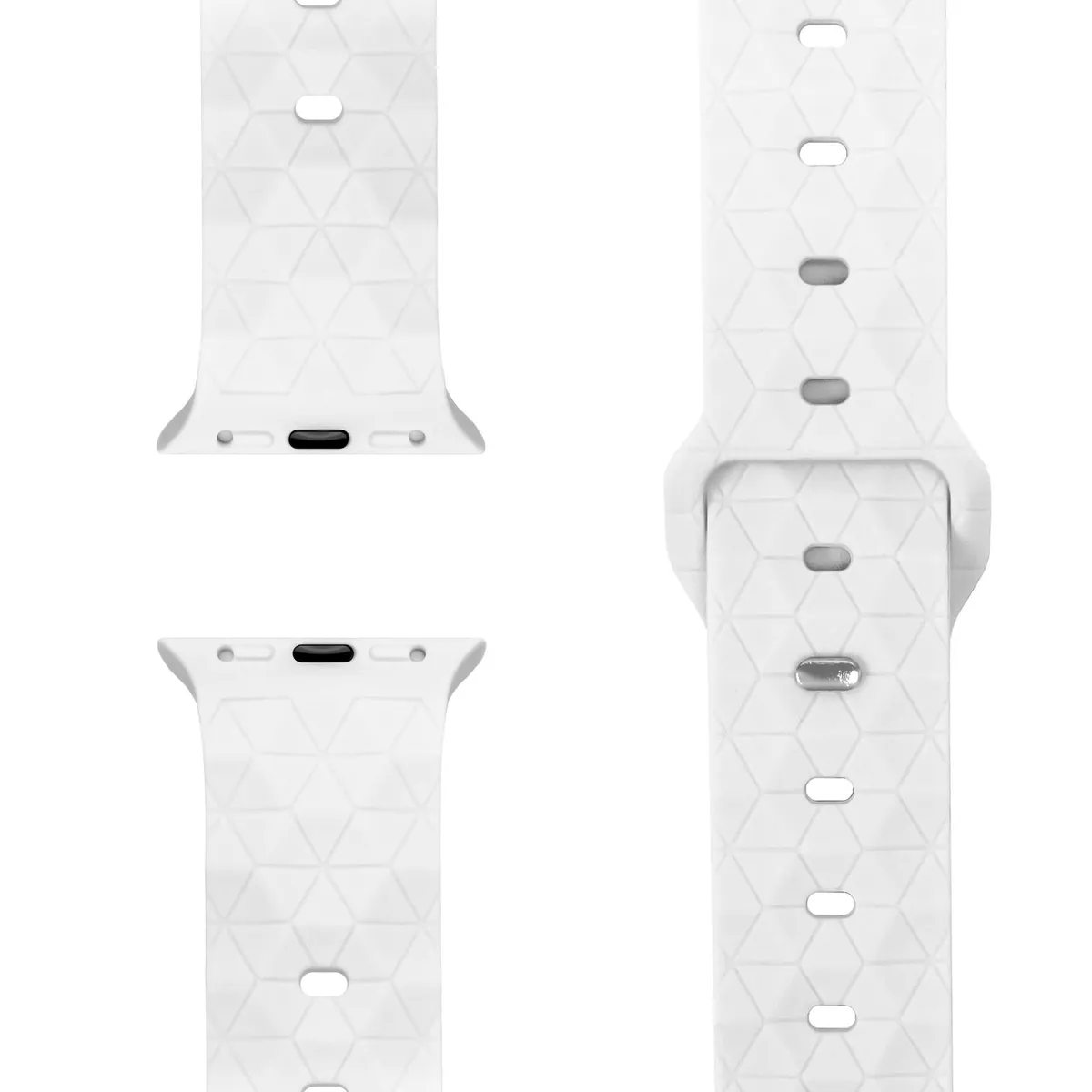 NALIA Hexion Silikon Armband kompatibel mit Apple Watch Armband iWatch Series Ultra/SE 10 9 8 7 6 5 4 3 2 1, 42/44/45/46/49mm, Watch Silikonband Sportarmband mit Steck-Pin