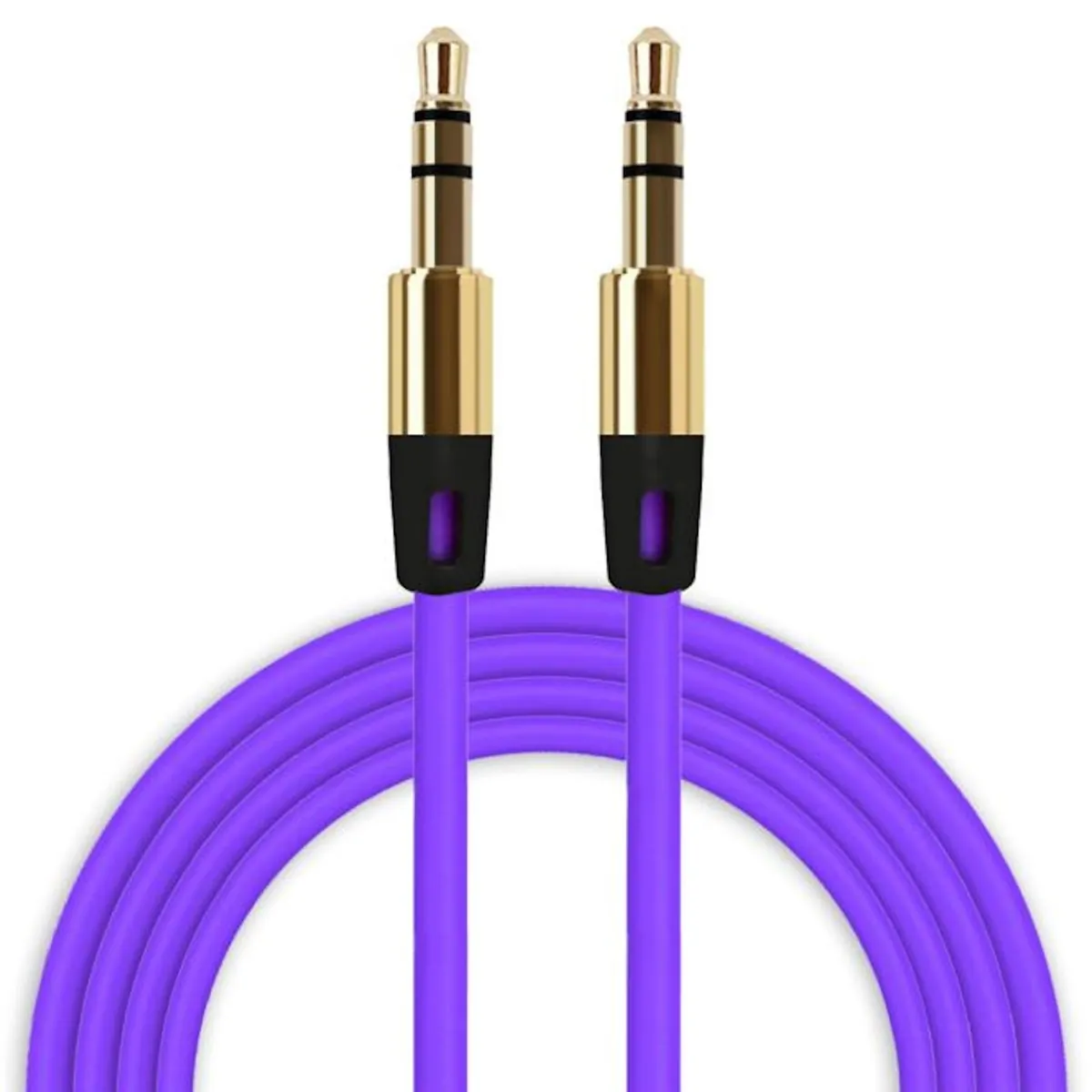 Audio Stereo Kopfhörer Anschlusskabel 1m 3,5mm Klinke Stecker > Stecker Lila
