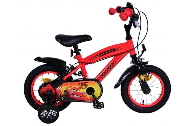 Volare Disney Cars 12-Zoll-Kinderfahrrad mit Zwei-Handbremsen – Sicher, Komfortabel und Spaßig