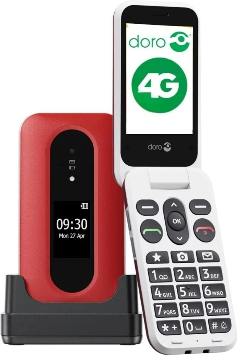Doro PhoneEasy Leva L30 Red / White Seniorentelefon Handy Smartphone LTE USB C