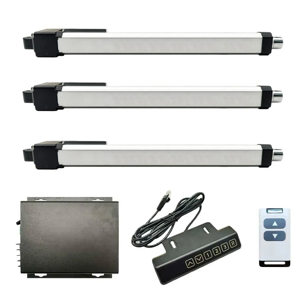 Drei Linearantriebe Synchronisieren-Kit für Kellertür– Leise & Wasserdicht IP67 | Max. Schubkraft 10500N (Modell 0043066-7)