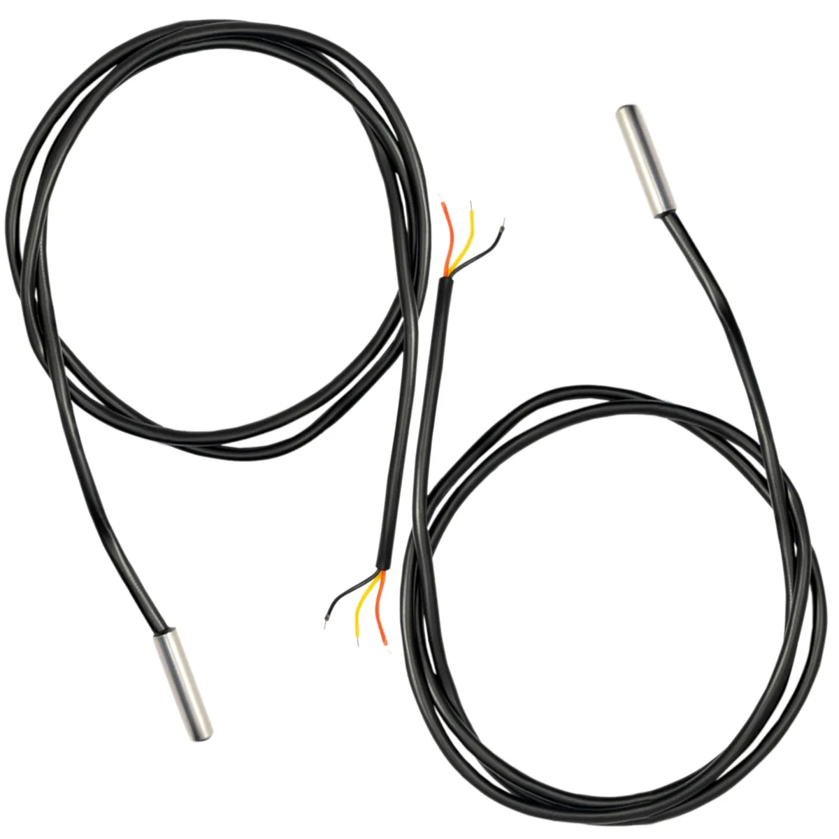DS18B20 1M Kabel digitaler Edelstahl Temperatursensor ohne Schrumpfschlauch, kompatibel mit Arduino und Raspberry Pi