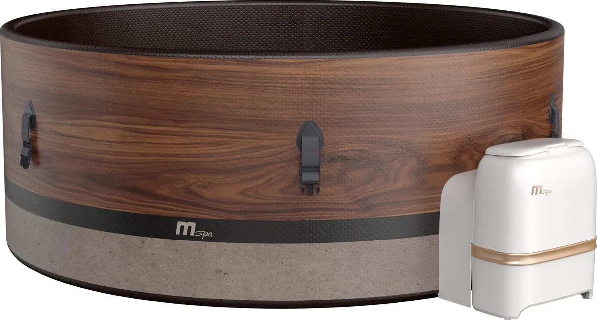 Purehaven MSpa Whirlpool Duet ECO für 6 Personen | 138 Massagedüsen, LED, PTC-Heizung bis 42 °C, UVC-Desinfektion, Outdoor Spa