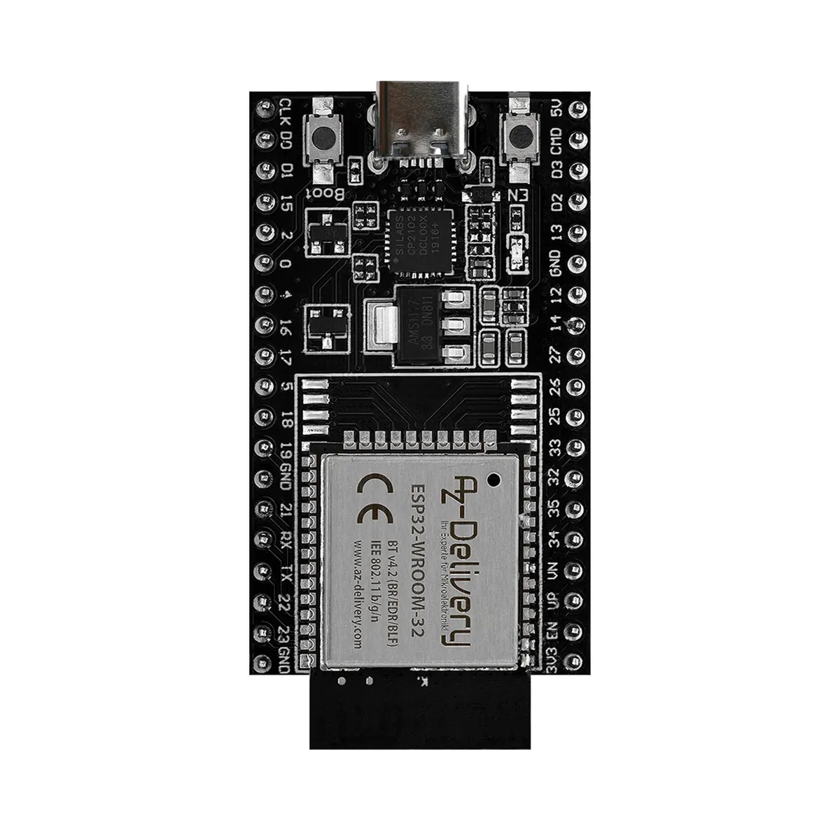 ESP32 Dev Kit C V4 NodeMCU WLAN WiFi Development Board mit USB-C Anschluss kompatibel mit Arduino