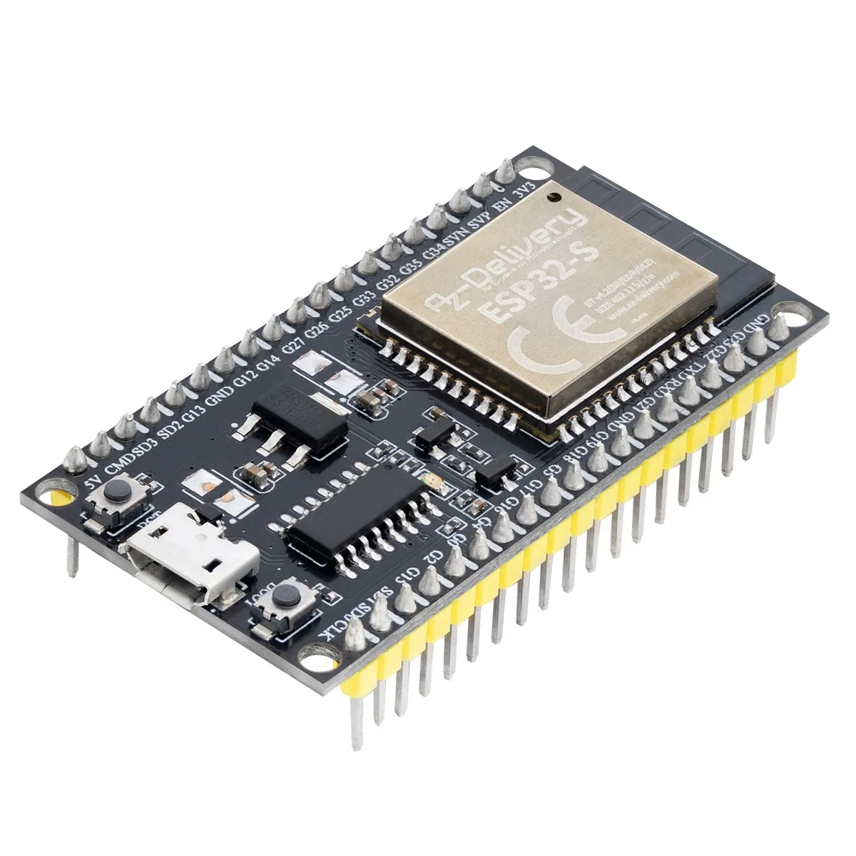 ESP32S NodeMCU Module WLAN WiFi Dev Kit C Development Board mit CH340 (Nachfolgermodell zum ESP8266) kompatibel mit Arduino