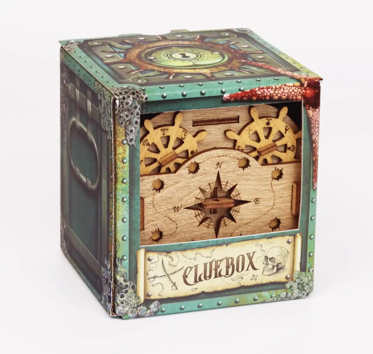 iDventure Cluebox Davy Jones Locker Escape Room Spiel - 3D Holzpuzzle Rätselbox