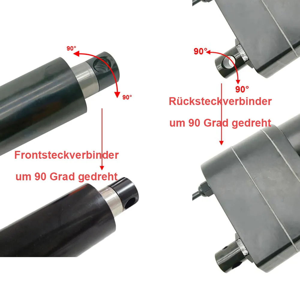 Option 90-Grad-Drehung für Front- und Rücksteckverbinder des Linearantriebs C (Modell 0044114)