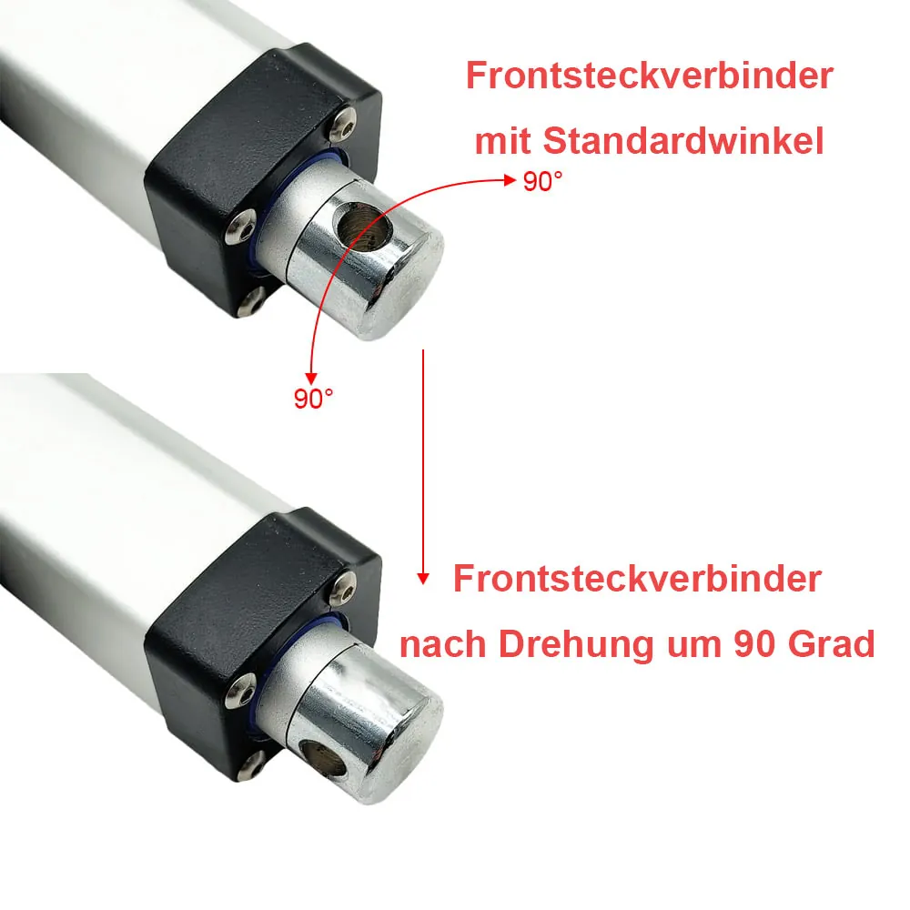 Option 90-Grad-Drehung für Frontsteckverbinder des Linearantriebs J (Modell 0044117)