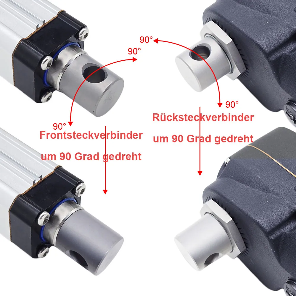 Option 90-Grad-Drehung für Front- und Rücksteckverbinder des Linearantriebs F (Modell 0044115)