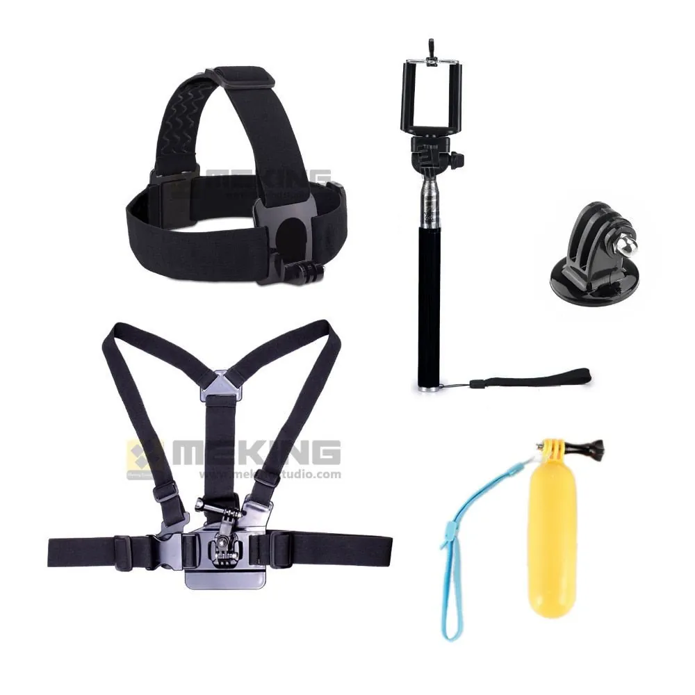 GoPro Accessories Floating Bobber Grip Monopod Selfie Stick Adapter Chesty Strap Head Belt Sj4000 Sj5000 Sjcam Action Camera Kit