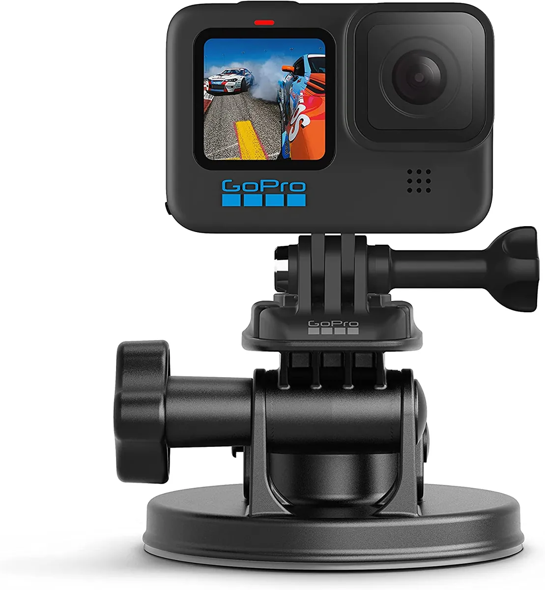 GoPro Front Saugnapfhalterung - gebogene, vertikale Schnellspannschnalle, 2 x Schwenkarme, Rändelschrauben (Offizielles GoPro-Zubehör)