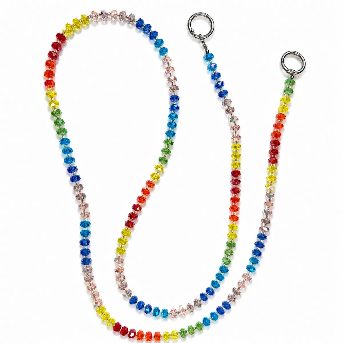 iPhone-Strap Handykette lang "Rainbow Crystal"