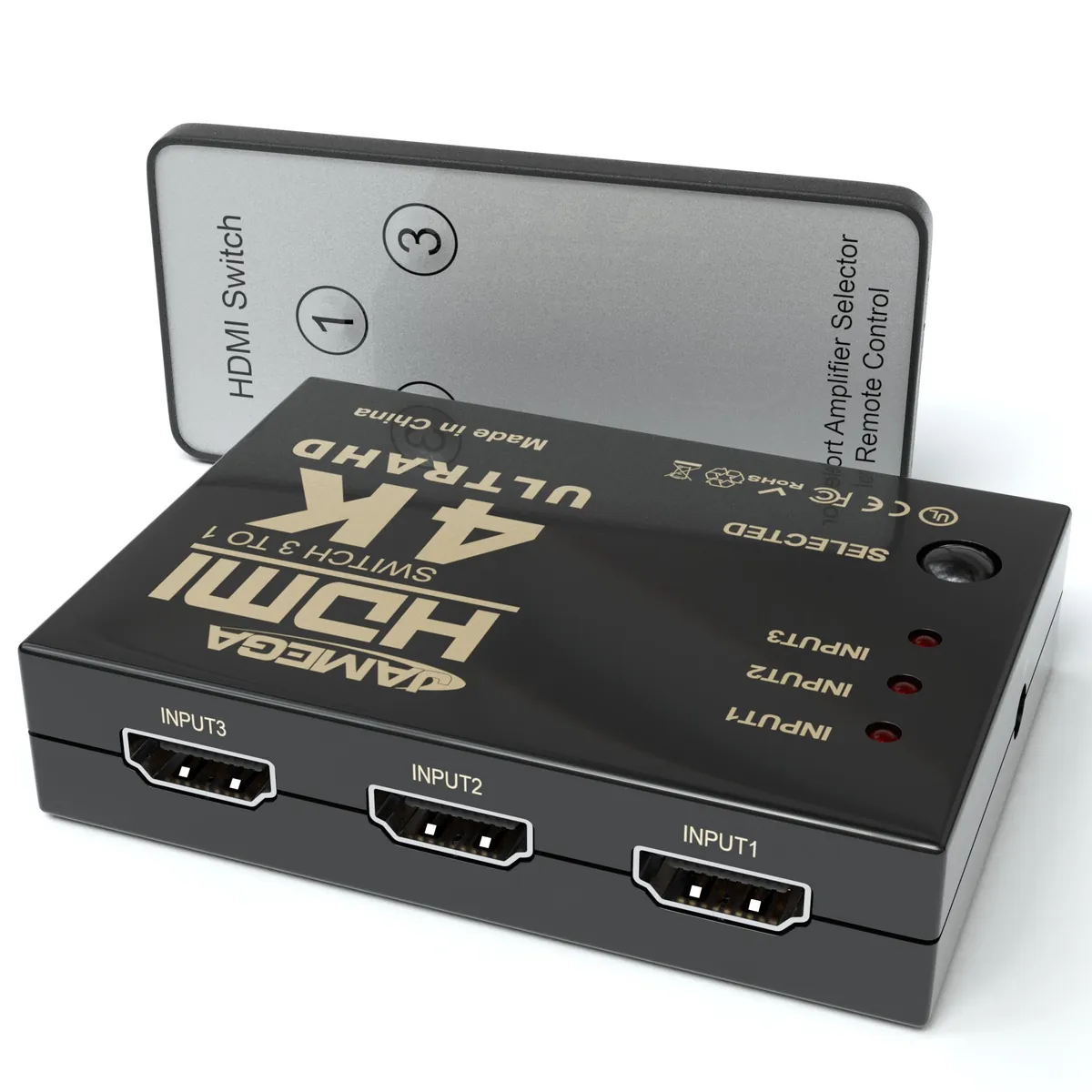 HDMI 3-Wege Switch 4K 30Hz inkl. Fernbedienung