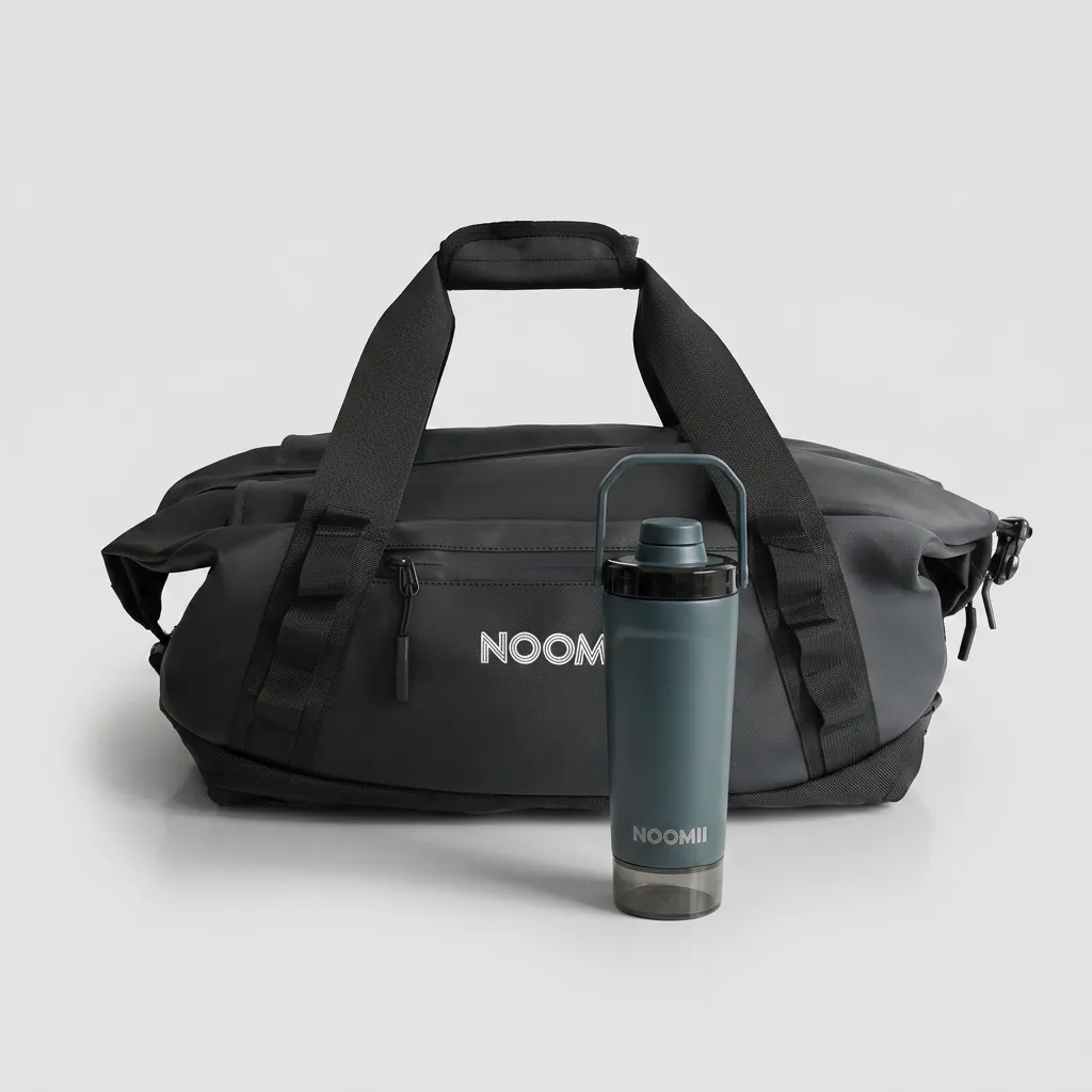 NooMii Gym-Starter-Set – 2-in-1 Sporttasche + ProShake 600