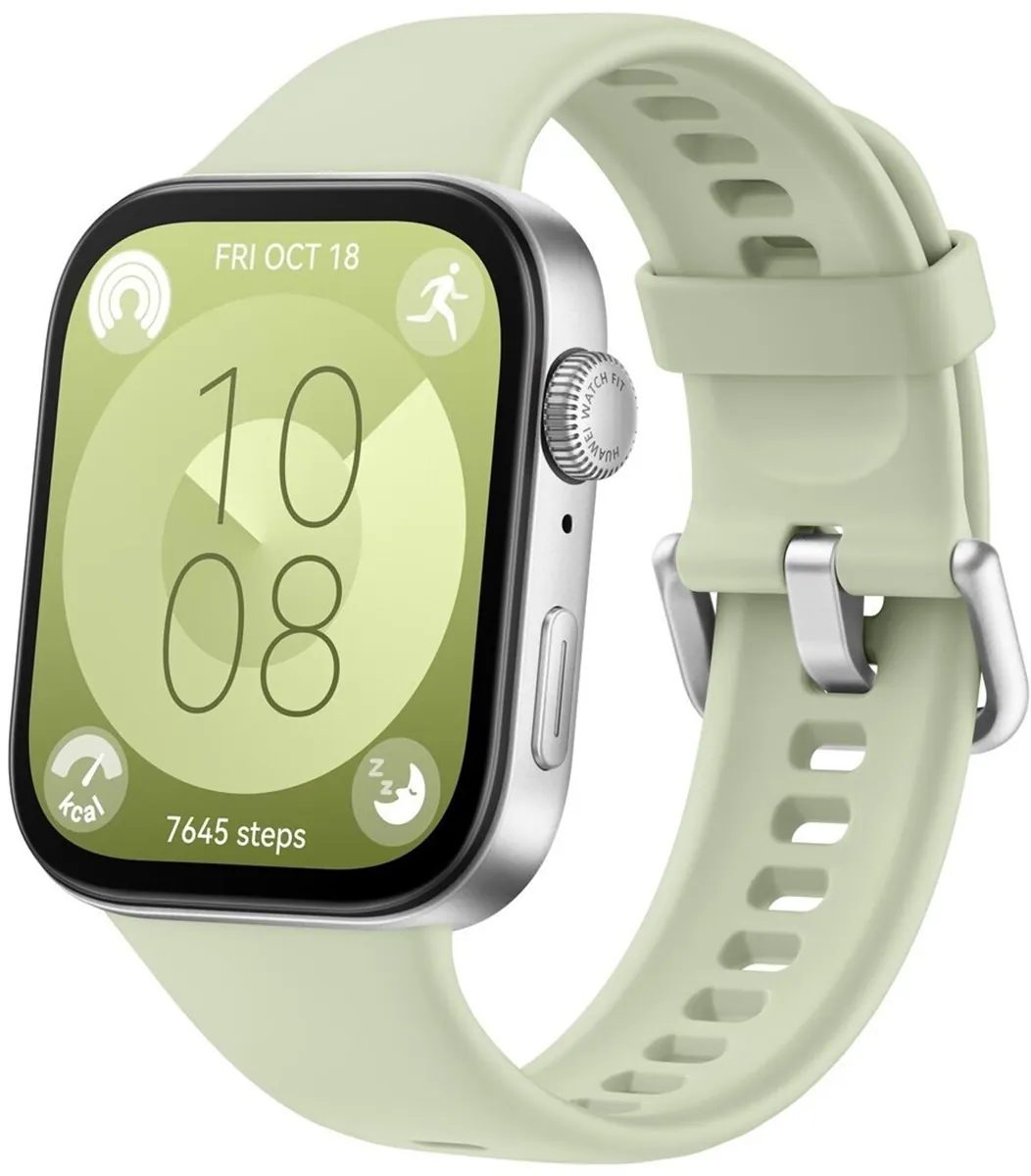 HUAWEI Watch Fit 3 Green Fluorelastomer Armband 1,82" AMOLED-Display Smartwatch